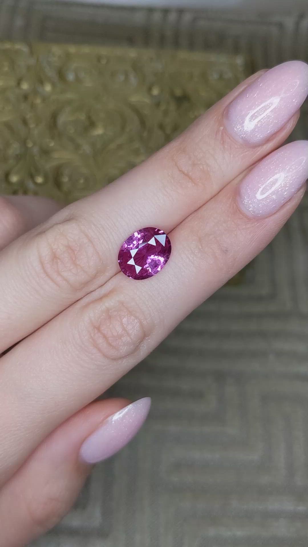 5.04 Ct. Pink Sapphire from Ceylon (Sri Lanka) Size Video