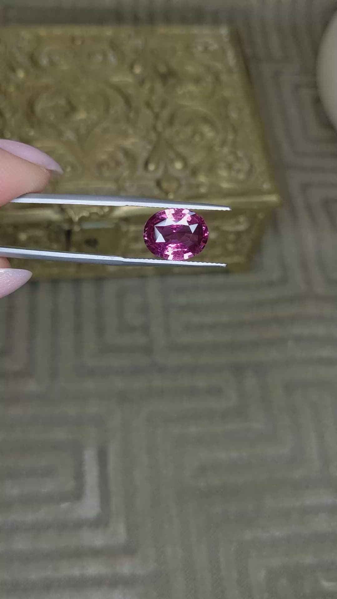 5.04 Ct. Pink Sapphire from Ceylon (Sri Lanka) Size Video