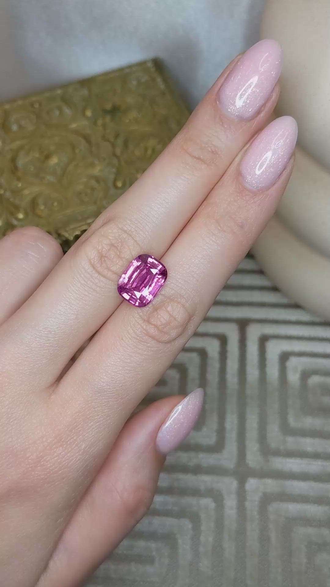 6.08 Ct. Pink Sapphire from Ceylon (Sri Lanka) Size Video