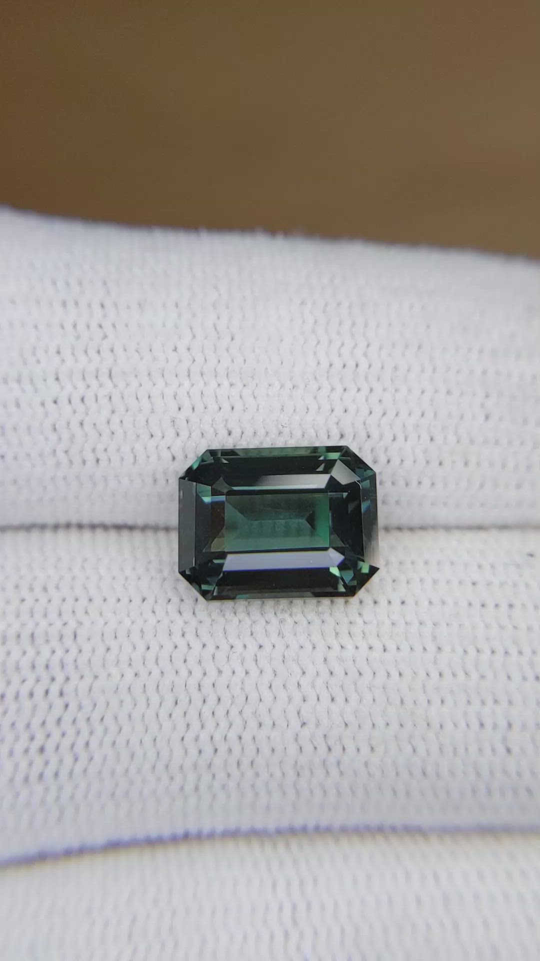 5.68 Ct. Bluish Green Sapphire from Madagascar Size Video