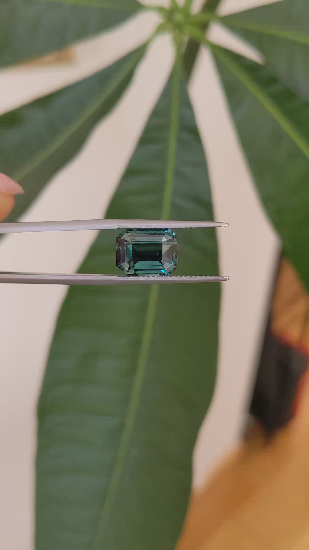 5.68 Ct. Bluish Green Sapphire from Madagascar Size Video