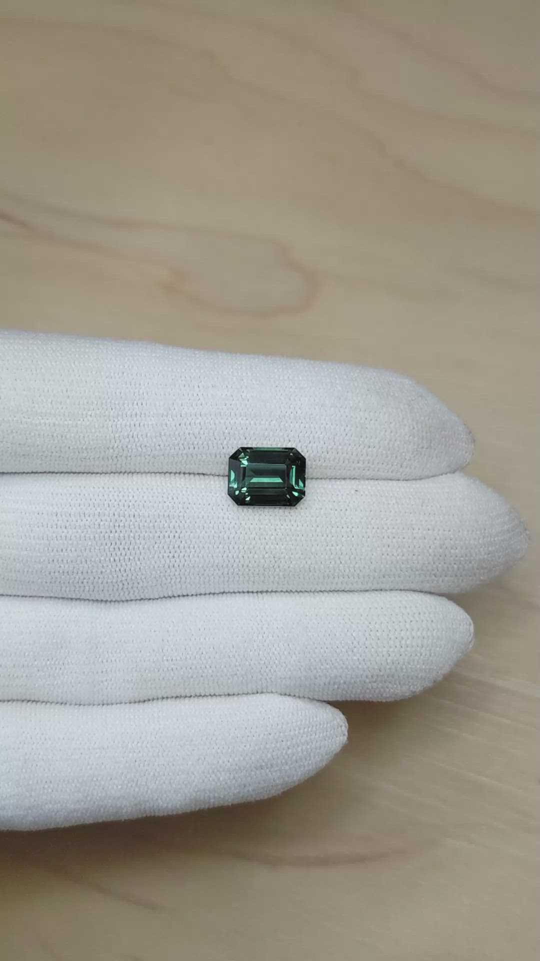 5.68 Ct. Bluish Green Sapphire from Madagascar Size Video