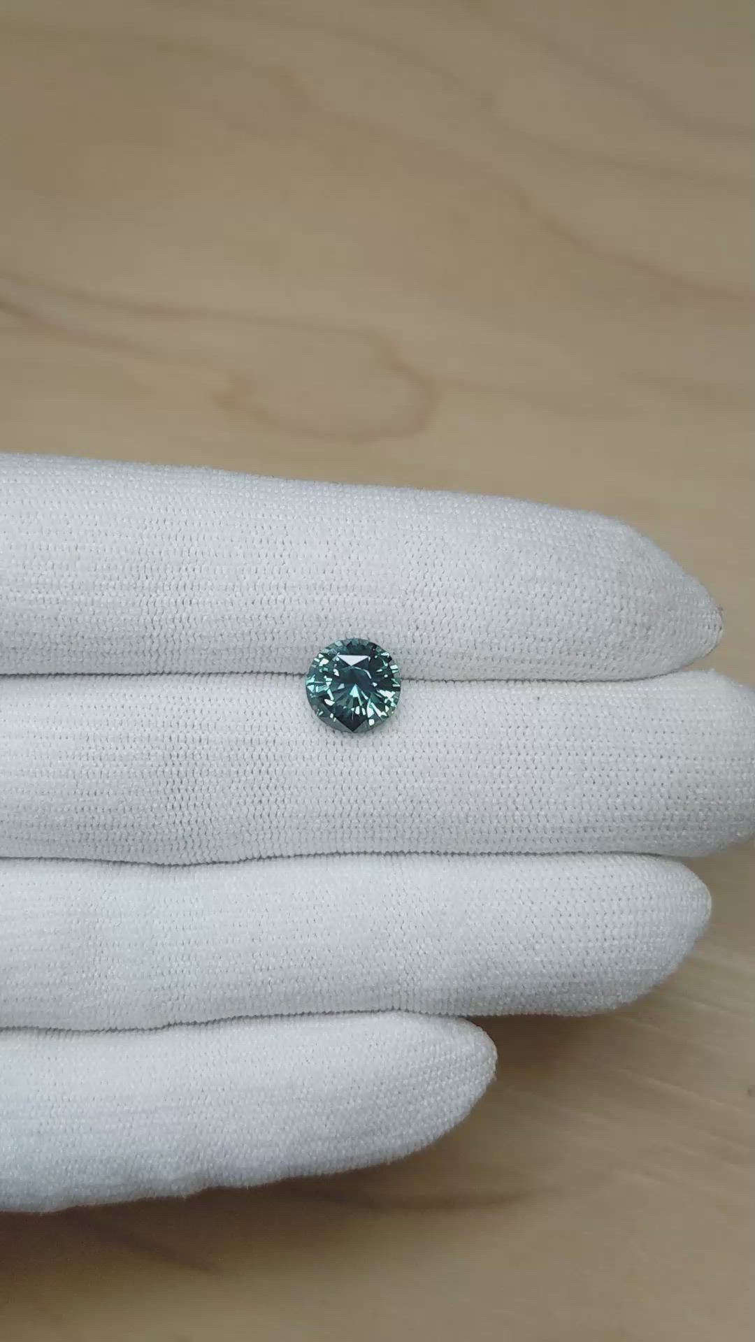 3.52 Ct. Greenish Blue Sapphire from Madagascar Size Video