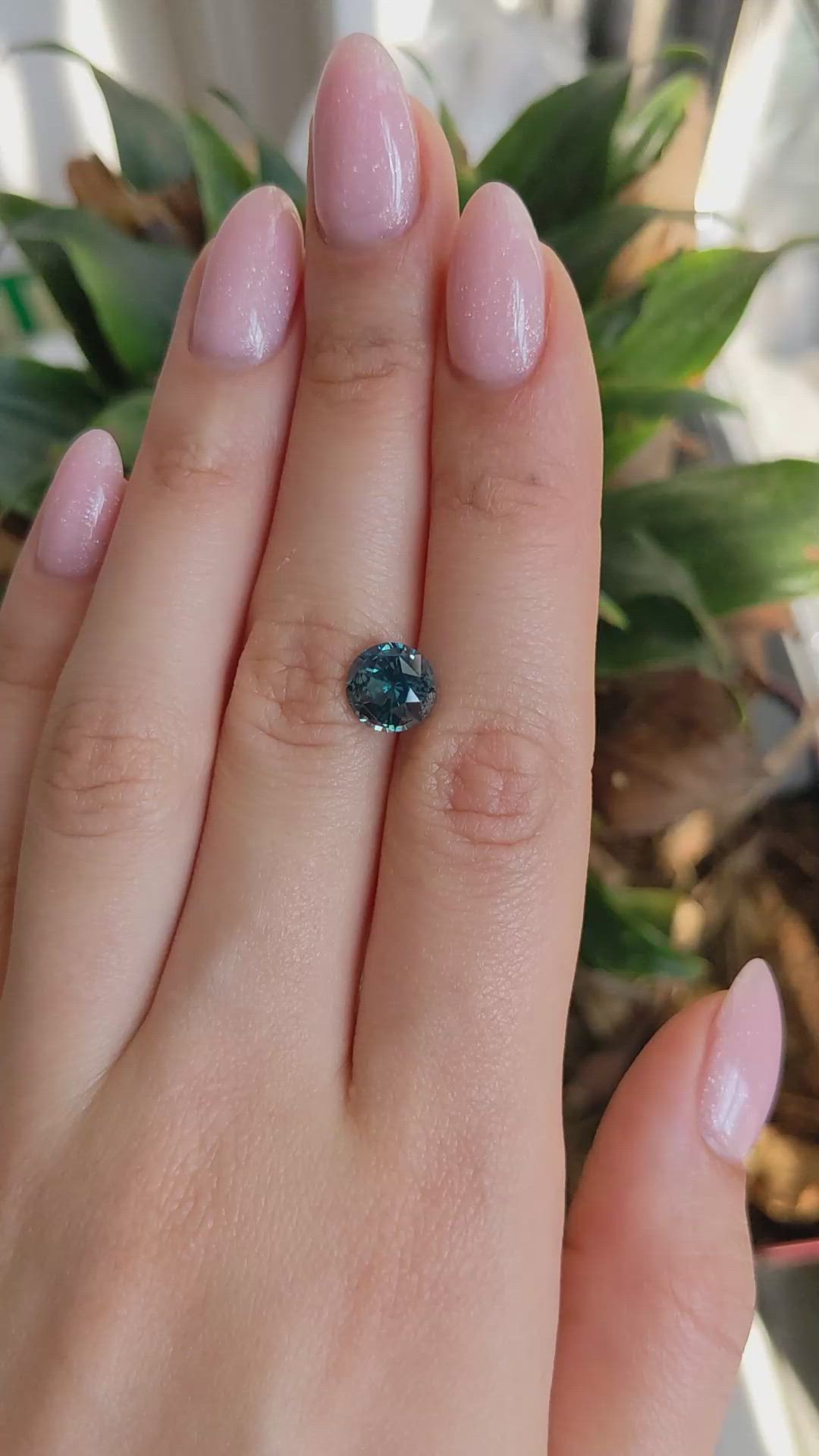 3.52 Ct. Greenish Blue Sapphire from Madagascar Size Video