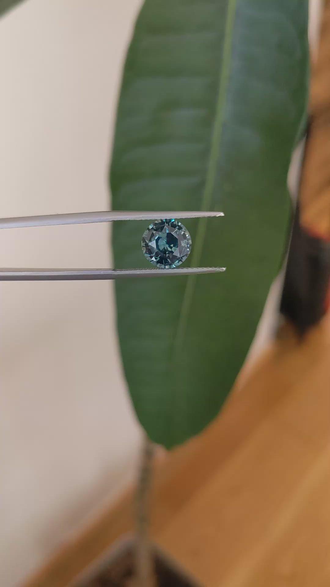 3.52 Ct. Greenish Blue Sapphire from Madagascar Size Video