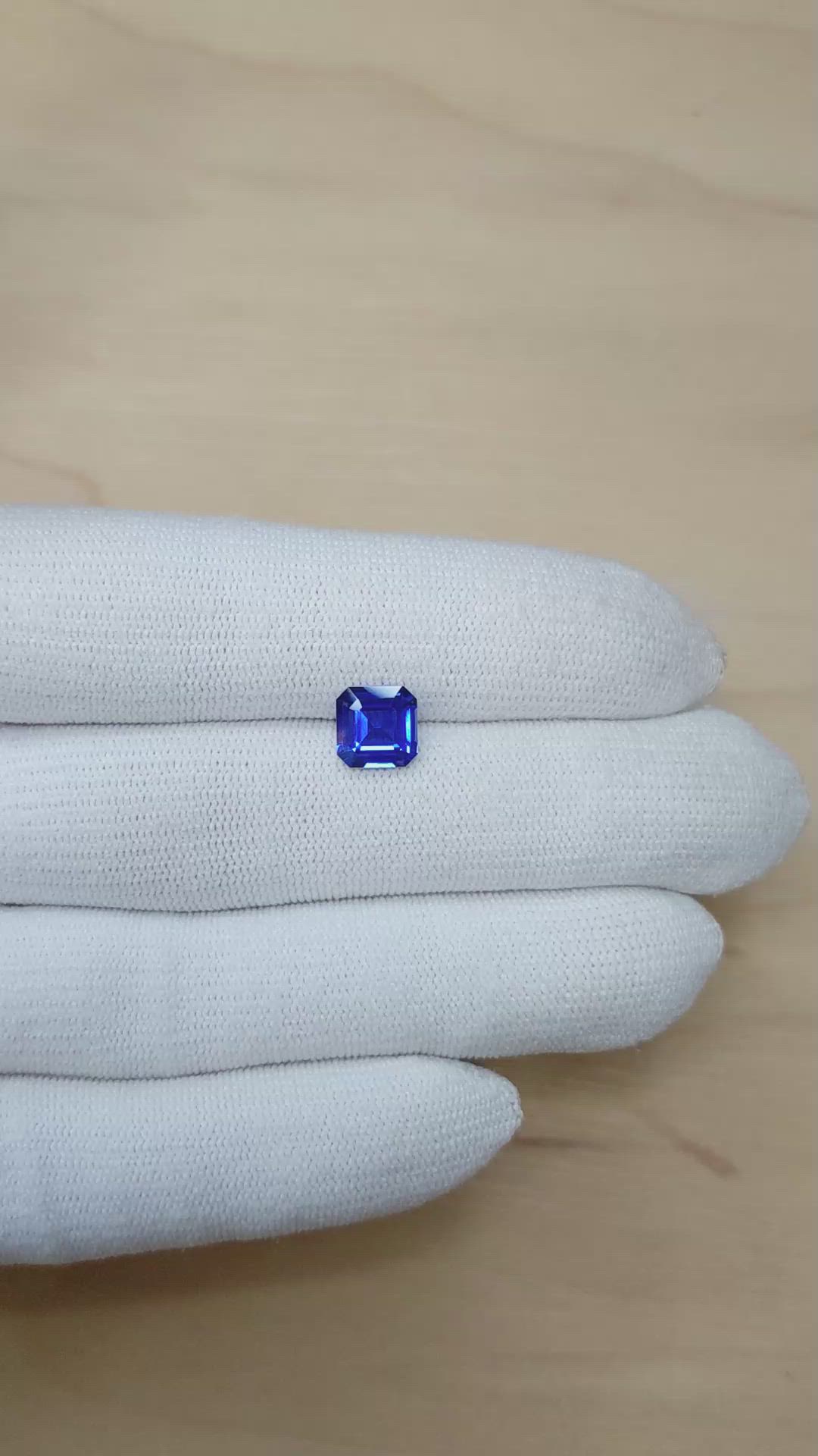 2.19 Ct. Blue Sapphire from Ceylon (Sri Lanka) Size Video