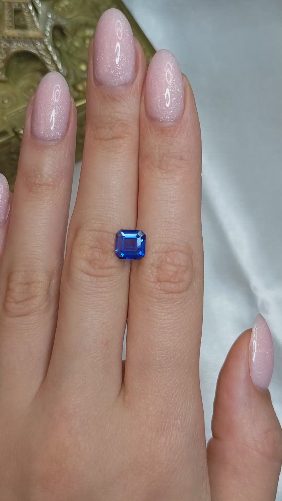 2.19 Ct. Blue Sapphire from Ceylon (Sri Lanka) Size Video