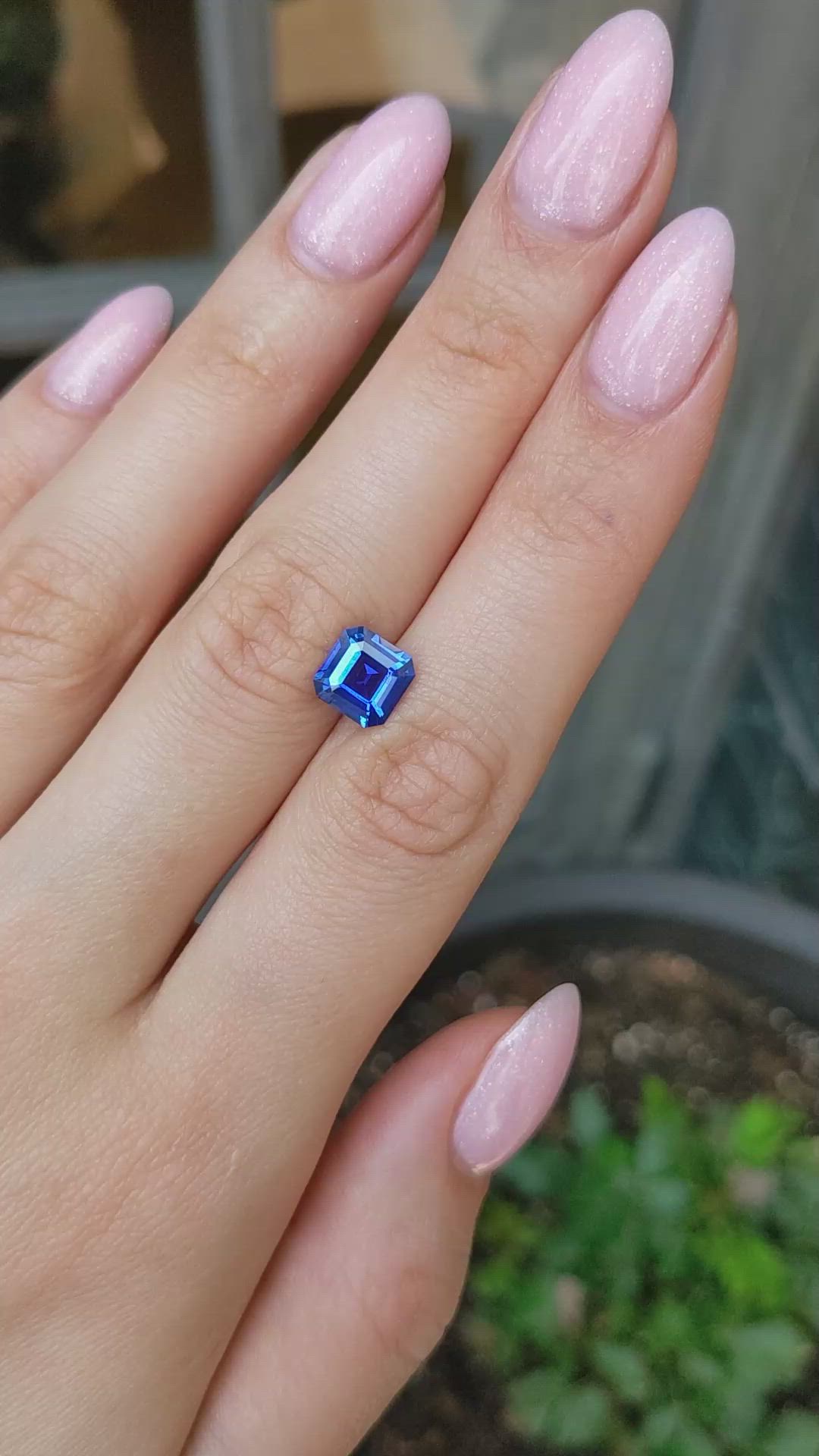 2.19 Ct. Blue Sapphire from Ceylon (Sri Lanka) Size Video