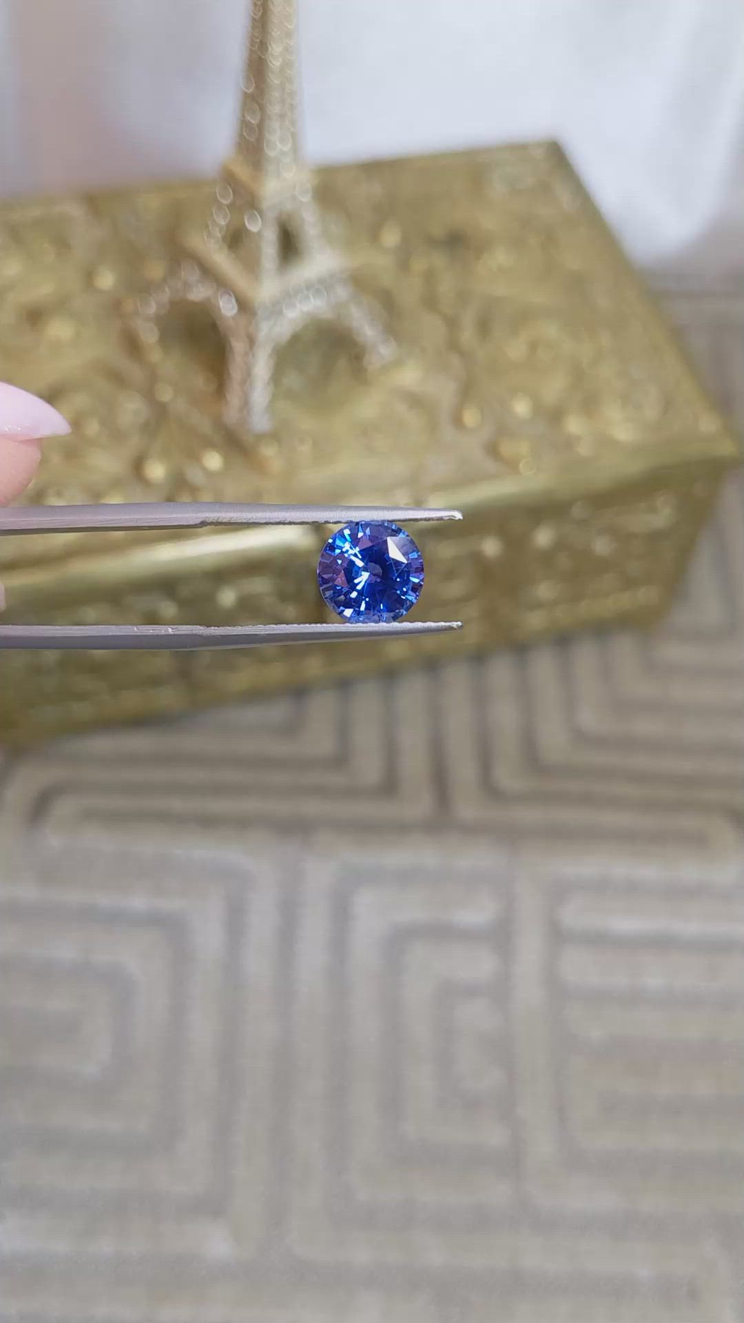 2.43 Ct. Blue Sapphire from Ceylon (Sri Lanka) Size Video