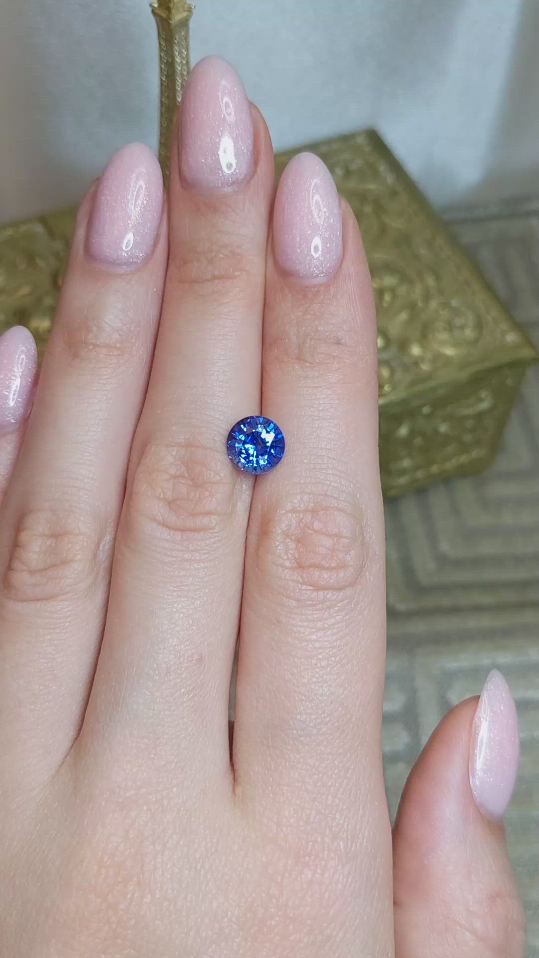 2.43 Ct. Blue Sapphire from Ceylon (Sri Lanka) Size Video
