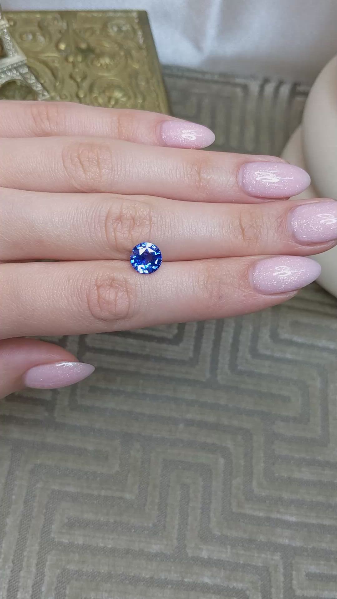 2.55 Ct. Blue Sapphire from Ceylon (Sri Lanka) Size Video