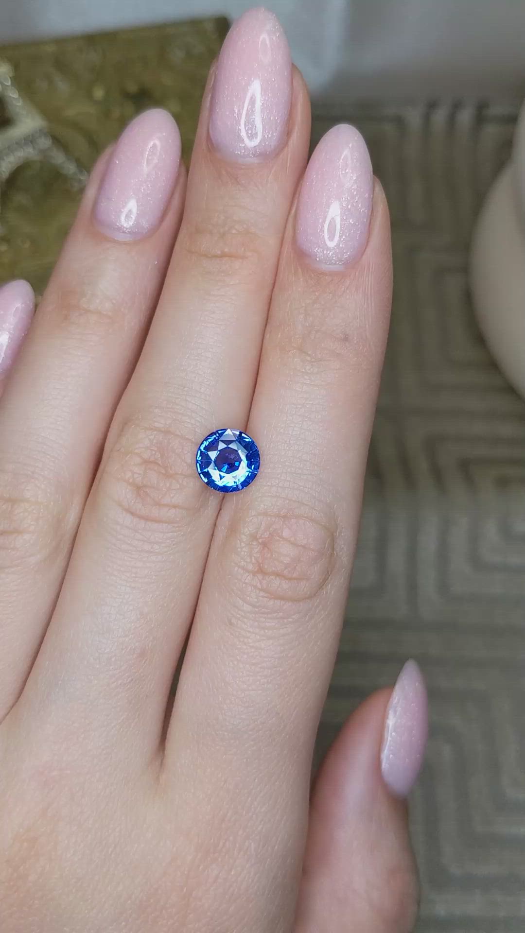 2.55 Ct. Blue Sapphire from Ceylon (Sri Lanka) Size Video