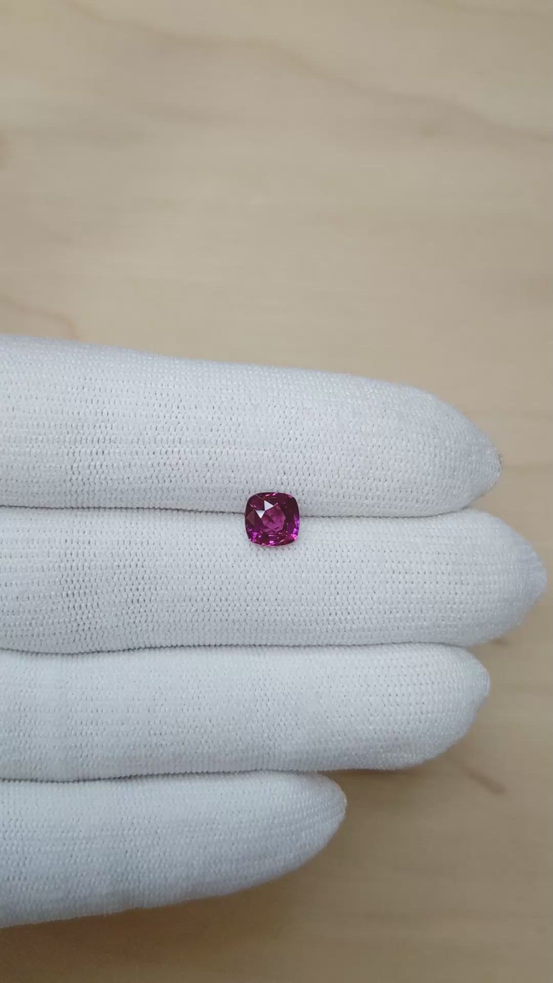 1.46 Ct. Purplish Pink Sapphire from Ceylon (Sri Lanka) Size Video