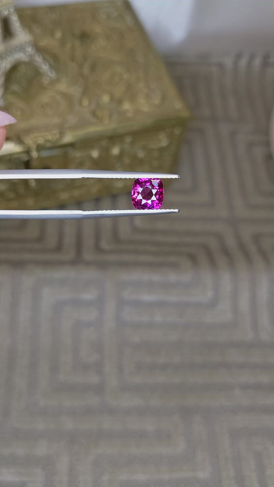 1.46 Ct. Purplish Pink Sapphire from Ceylon (Sri Lanka) Size Video