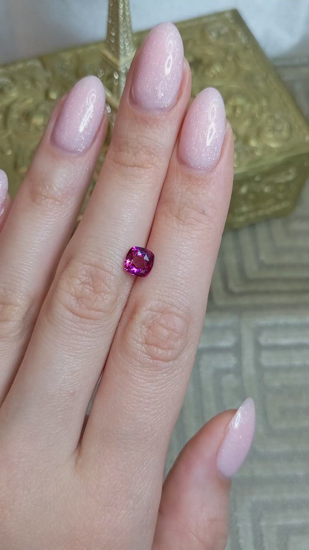 1.46 Ct. Purplish Pink Sapphire from Ceylon (Sri Lanka) Size Video