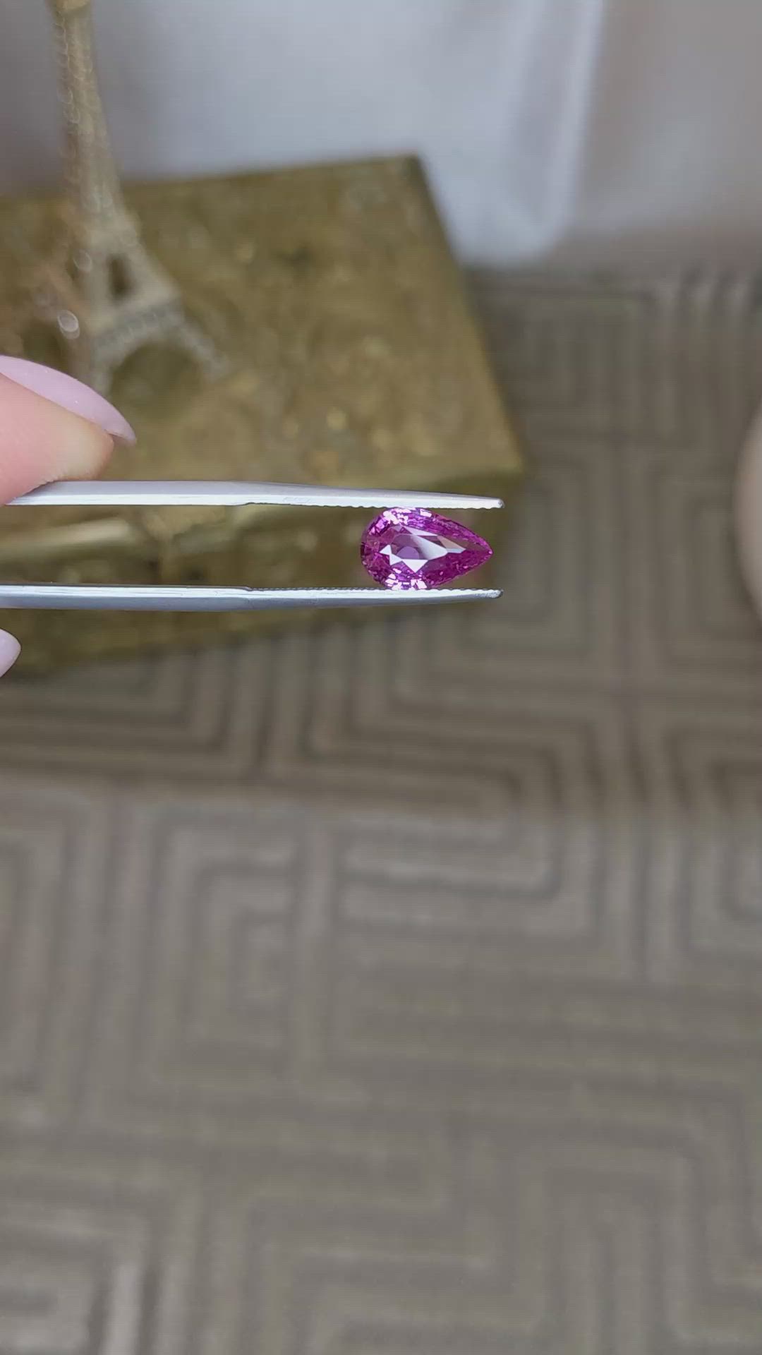 2.00 Ct. Purplish Pink Sapphire from Madagascar Size Video