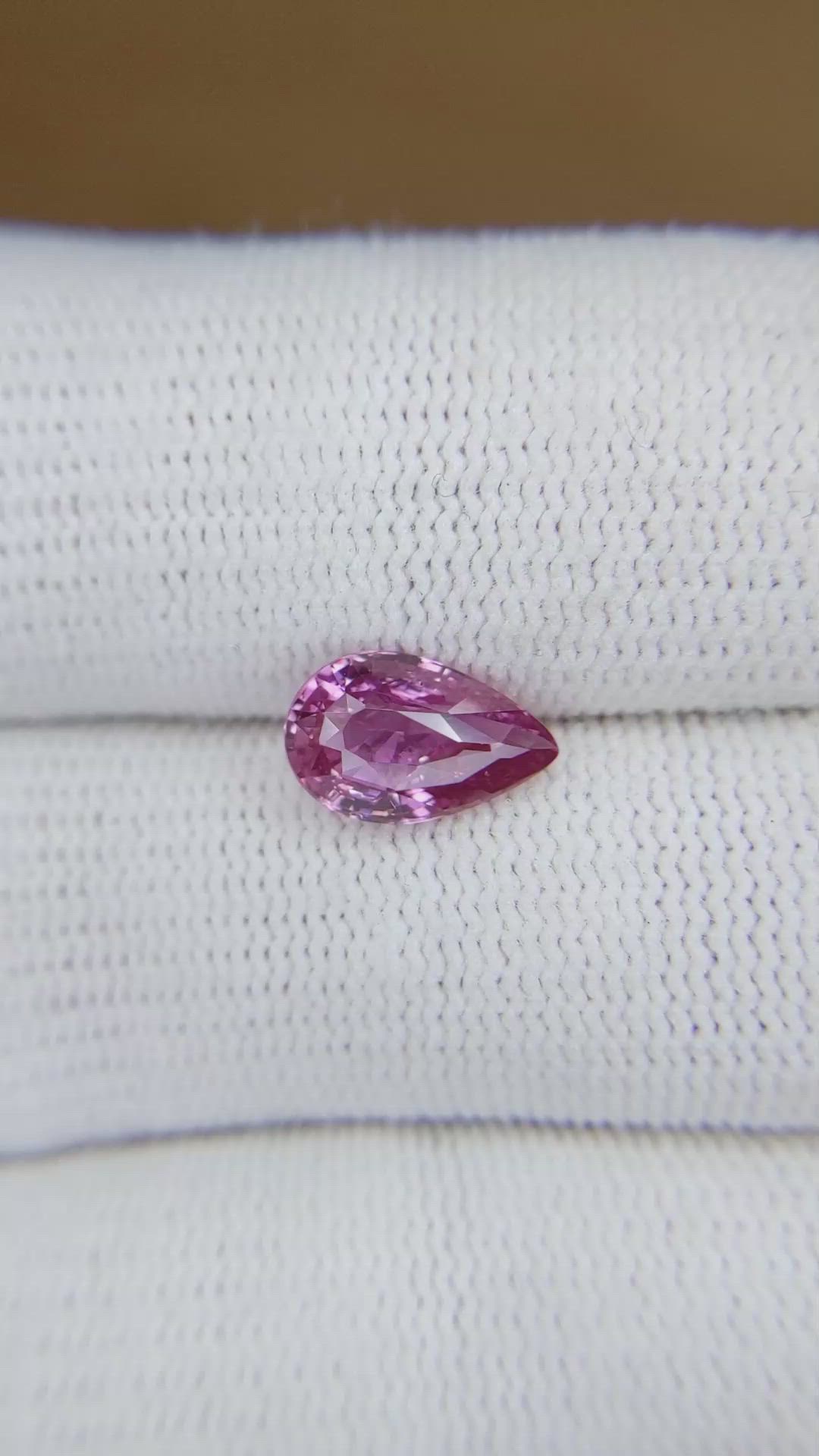 2.00 Ct. Purplish Pink Sapphire from Madagascar Size Video
