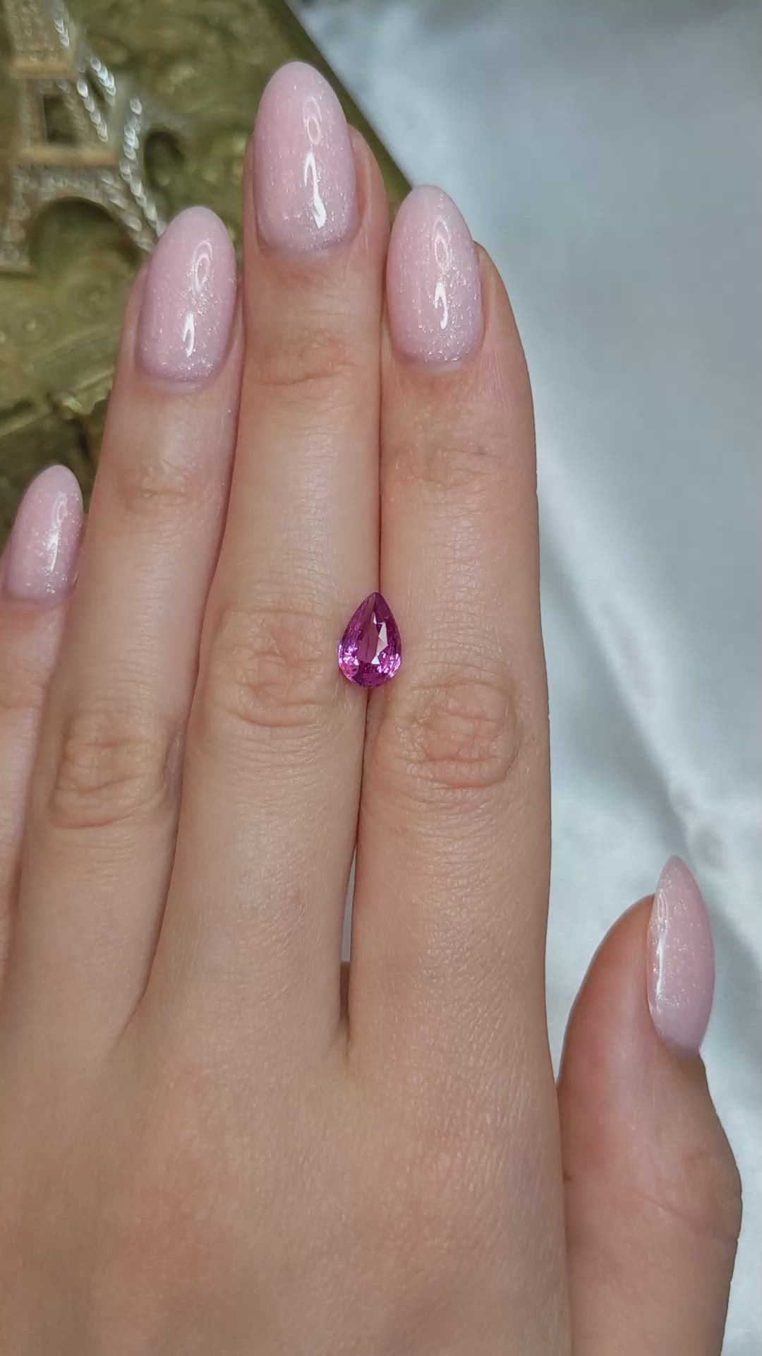 2.00 Ct. Purplish Pink Sapphire from Madagascar Size Video