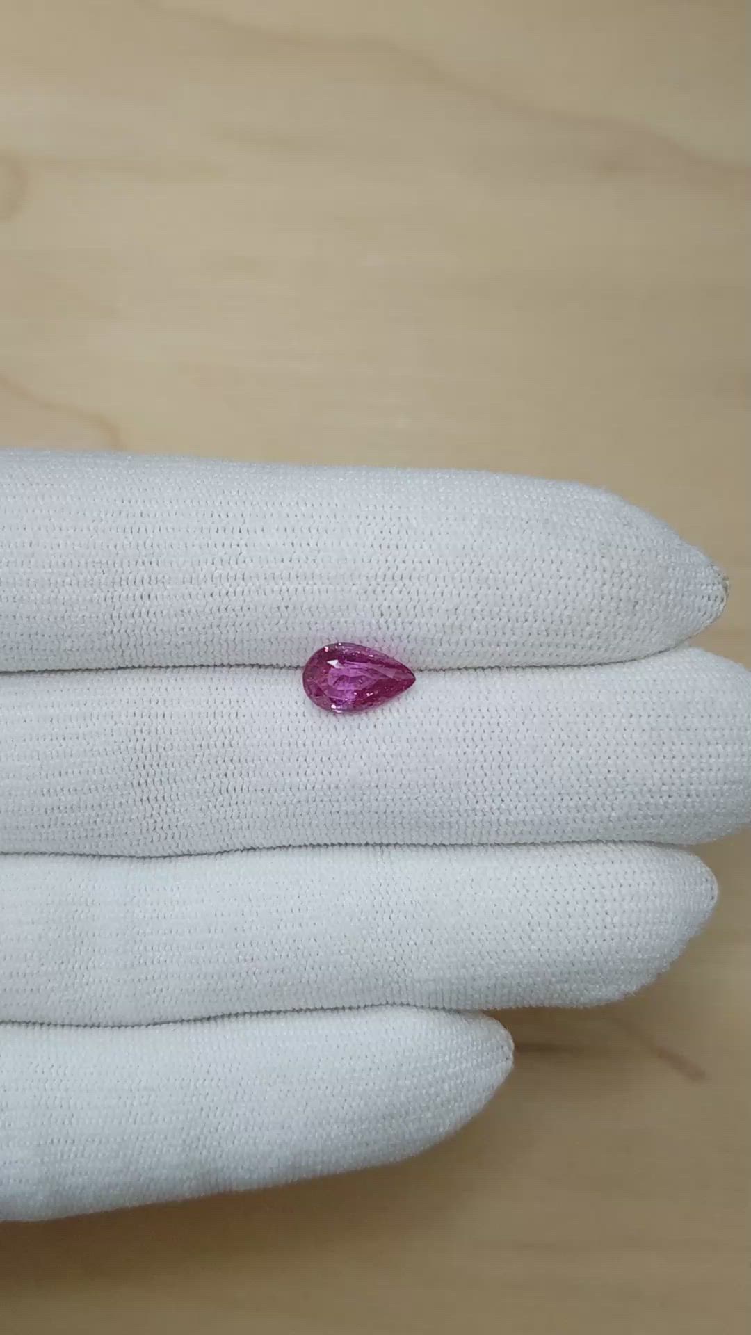 2.00 Ct. Purplish Pink Sapphire from Madagascar Size Video