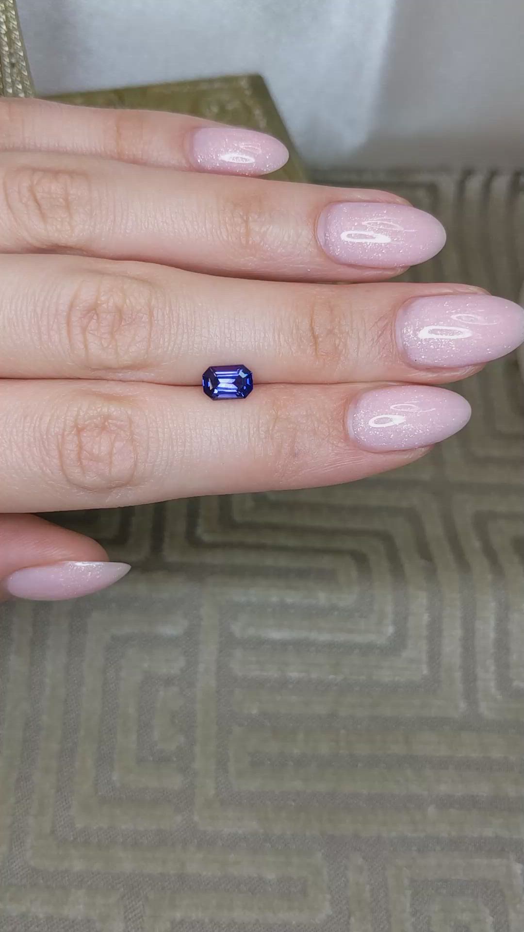 1.53 Ct. Violet Sapphire from Ceylon (Sri Lanka) Size Video