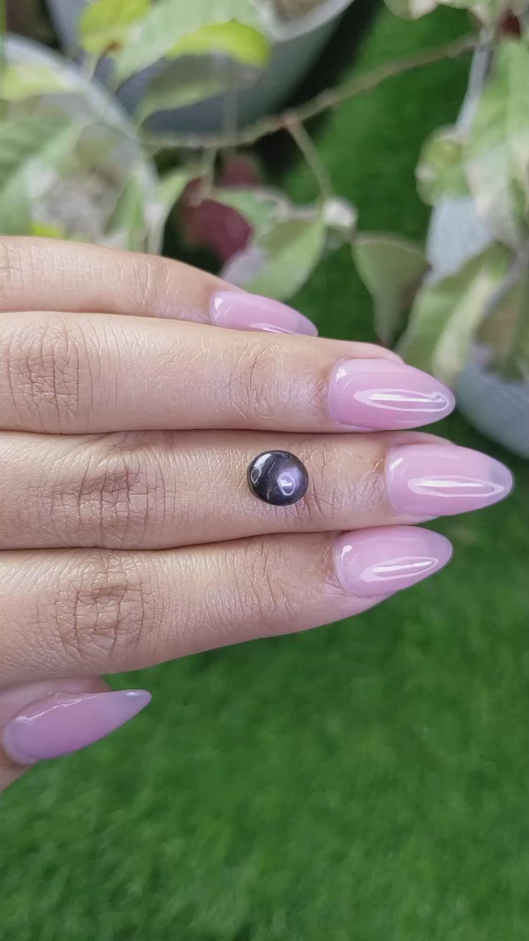 3.86 Ct. Grey Star Sapphire from Ceylon (Sri Lanka) Size Video