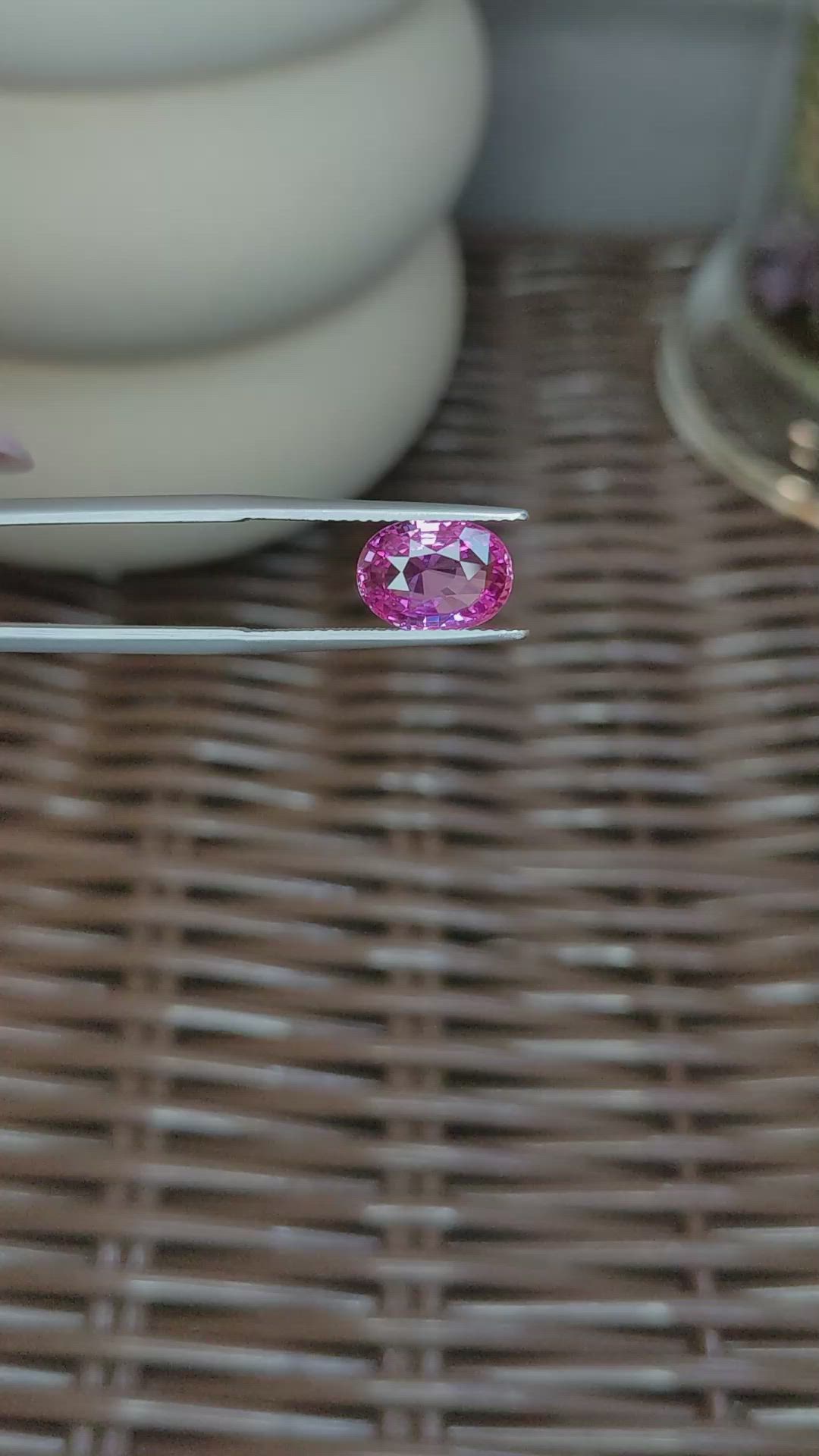 3.02 Ct. Pink Sapphire from Ceylon (Sri Lanka) Size Video