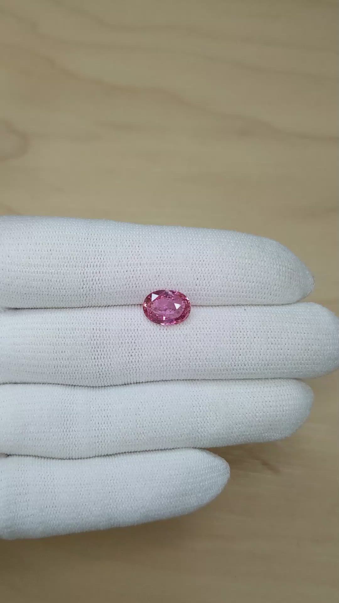 3.02 Ct. Pink Sapphire from Ceylon (Sri Lanka) Size Video