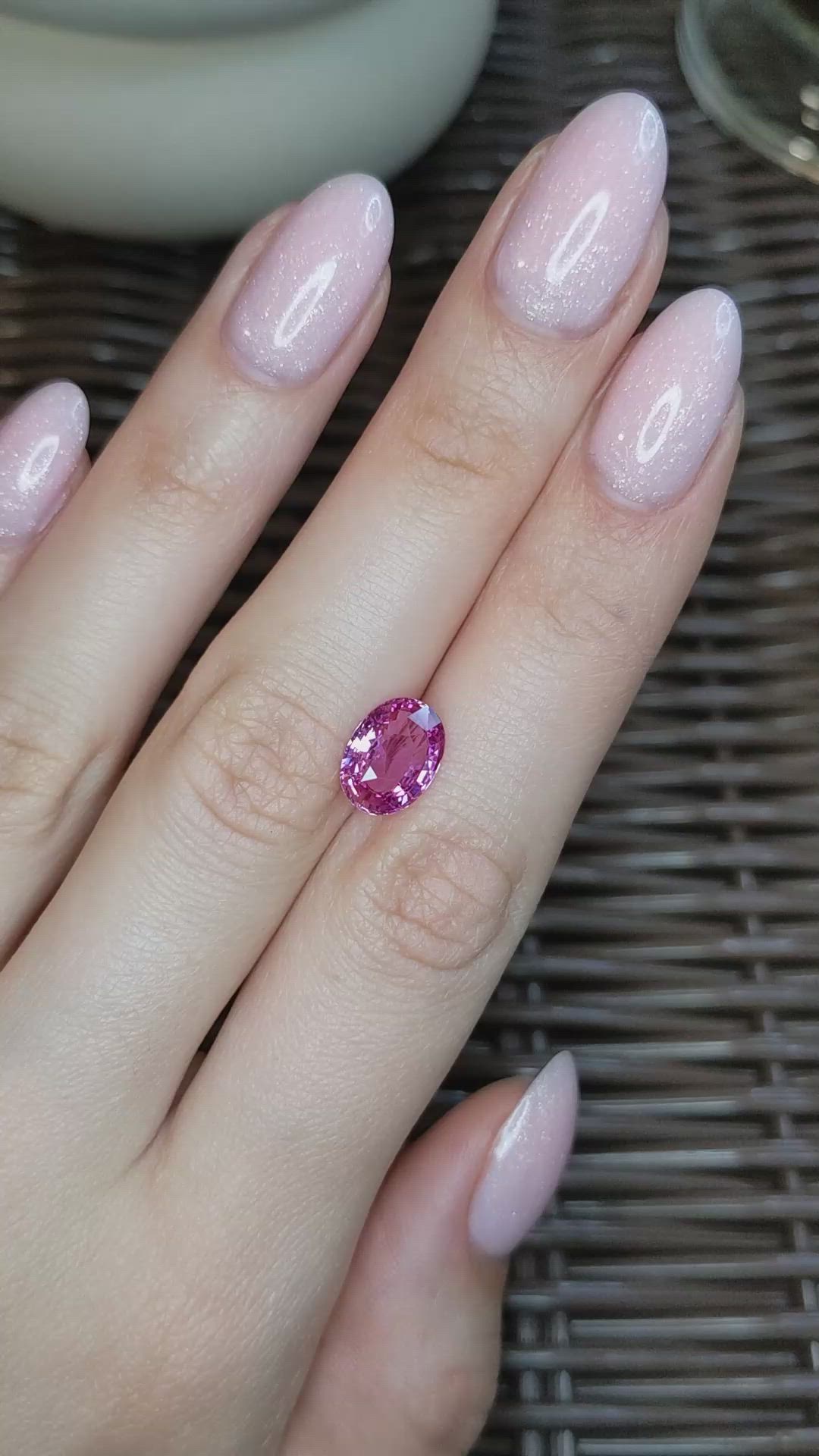 3.02 Ct. Pink Sapphire from Ceylon (Sri Lanka) Size Video