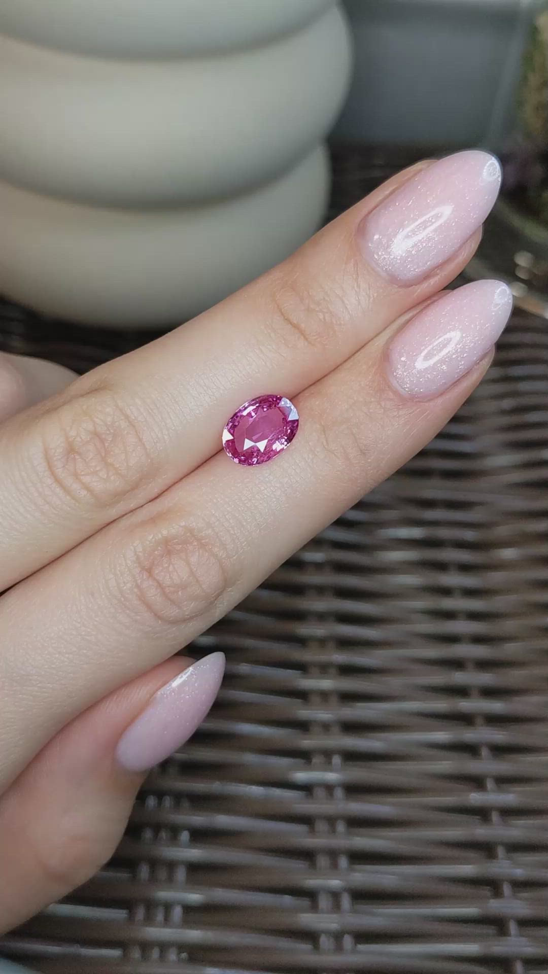 3.02 Ct. Pink Sapphire from Ceylon (Sri Lanka) Size Video