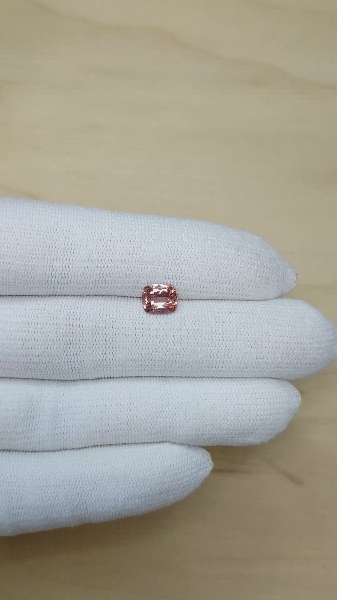 1.84 Ct. Padparadscha Sapphire from Ceylon (Sri Lanka) Size Video