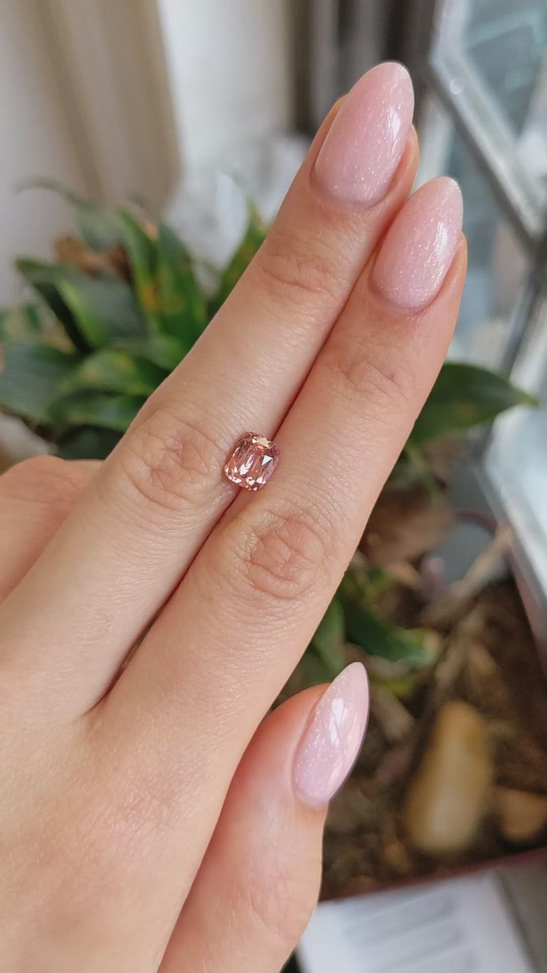 1.84 Ct. Padparadscha Sapphire from Ceylon (Sri Lanka) Size Video