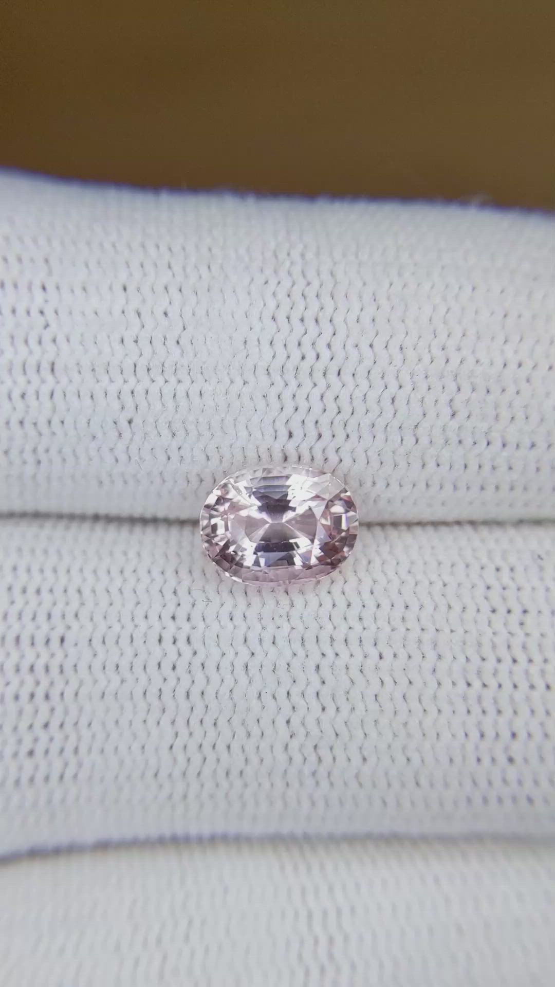 2.19 Ct. Purplish Pink Sapphire from Ceylon (Sri Lanka) Size Video