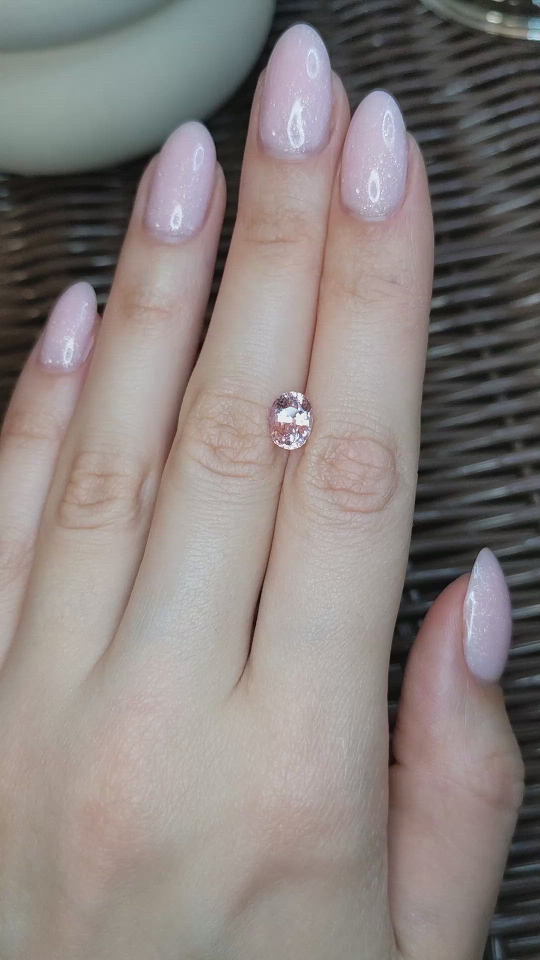 2.19 Ct. Purplish Pink Sapphire from Ceylon (Sri Lanka) Size Video