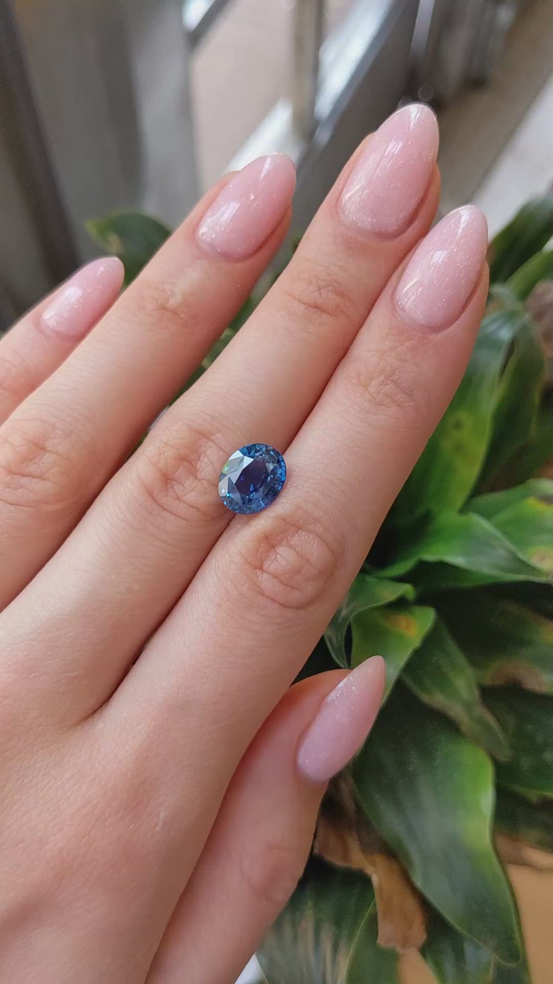 4.02 Ct. Blue Sapphire from Ceylon (Sri Lanka) Size Video