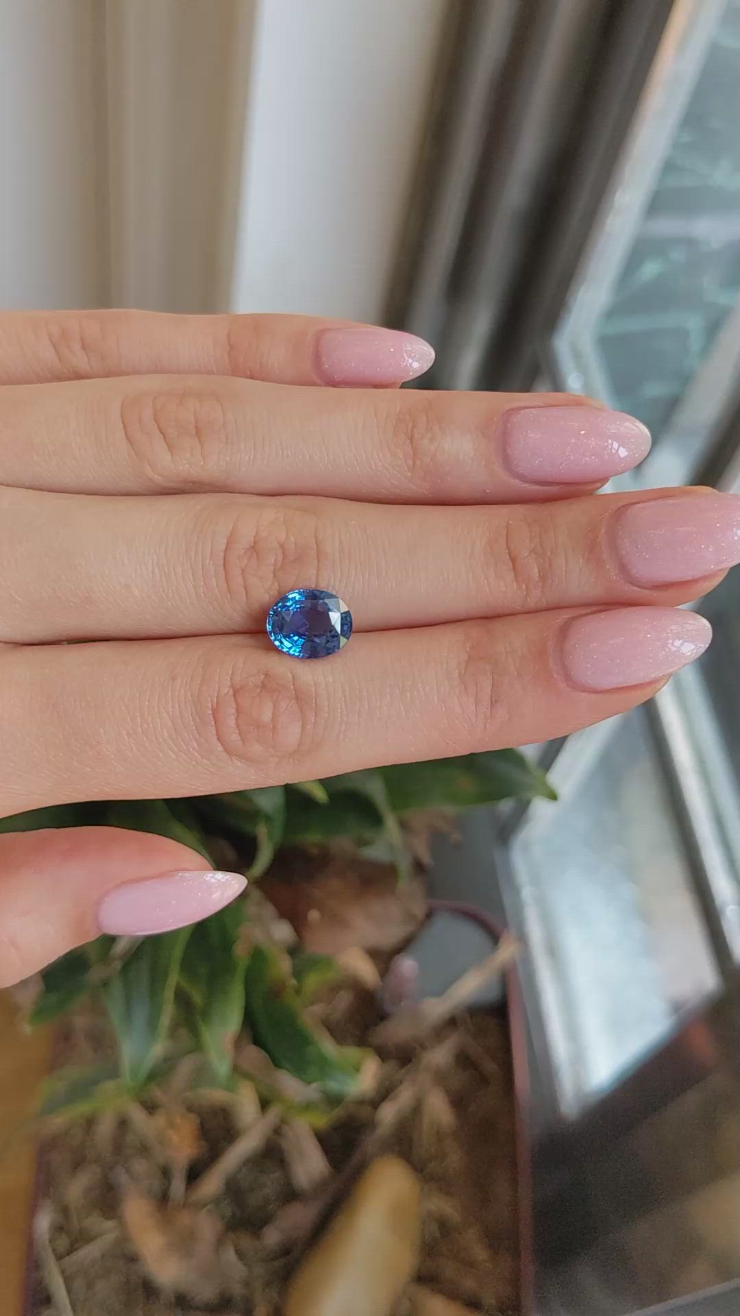 4.02 Ct. Blue Sapphire from Ceylon (Sri Lanka) Size Video