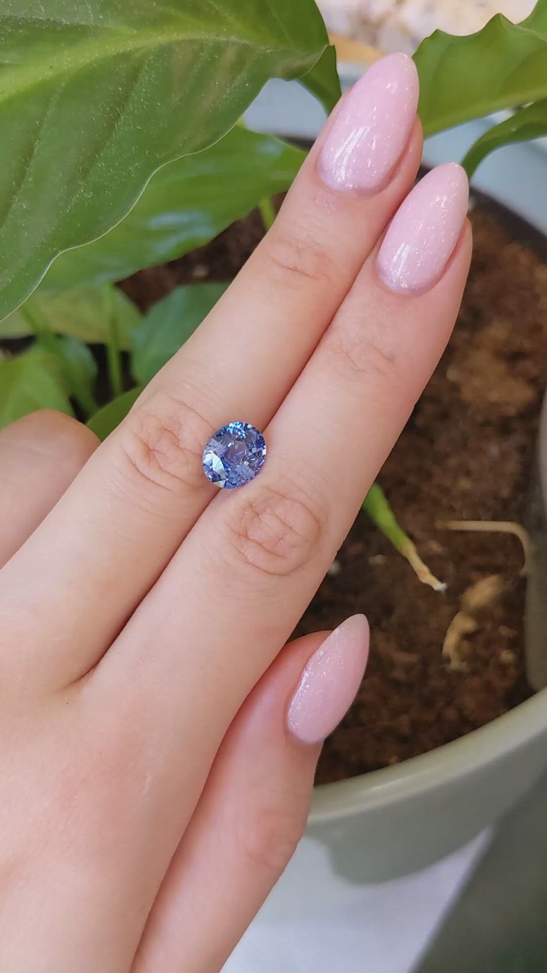 3.04 Ct. Blue Sapphire from Ceylon (Sri Lanka) Size Video