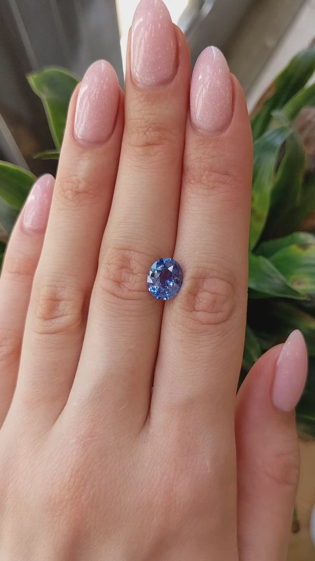 3.04 Ct. Blue Sapphire from Ceylon (Sri Lanka) Size Video