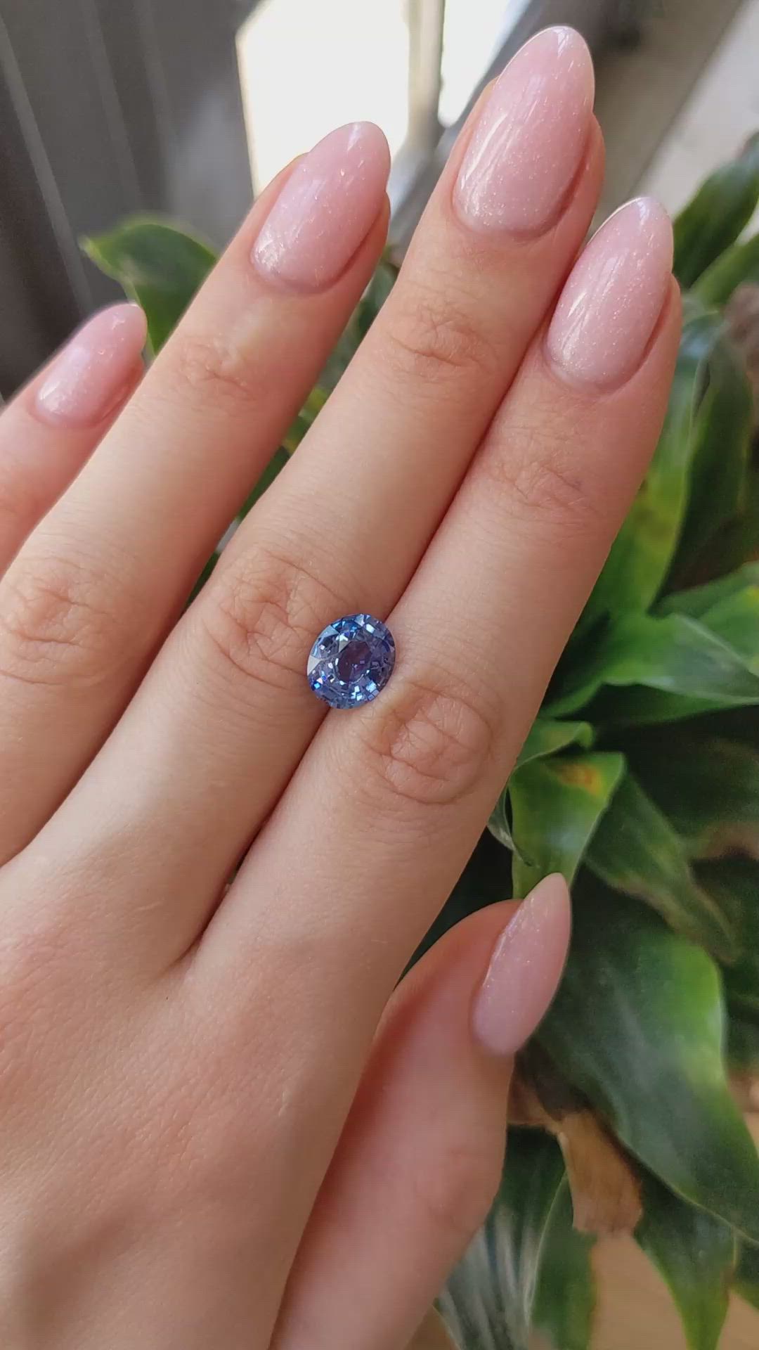 3.04 Ct. Blue Sapphire from Ceylon (Sri Lanka) Size Video