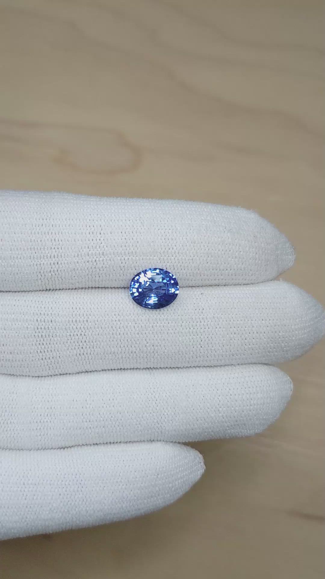 3.04 Ct. Blue Sapphire from Ceylon (Sri Lanka) Size Video