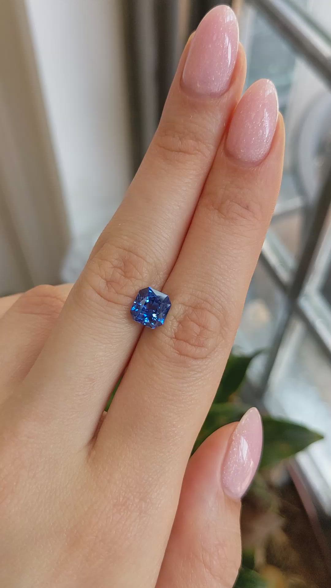 3.10 Ct. Blue Sapphire from Ceylon (Sri Lanka) Size Video