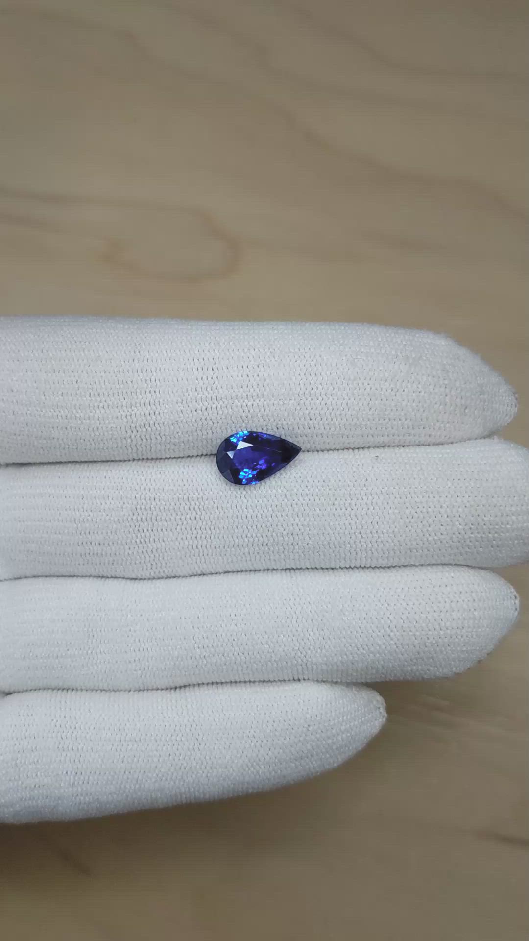 3.03 Ct. Blue Sapphire from Ceylon (Sri Lanka) Size Video