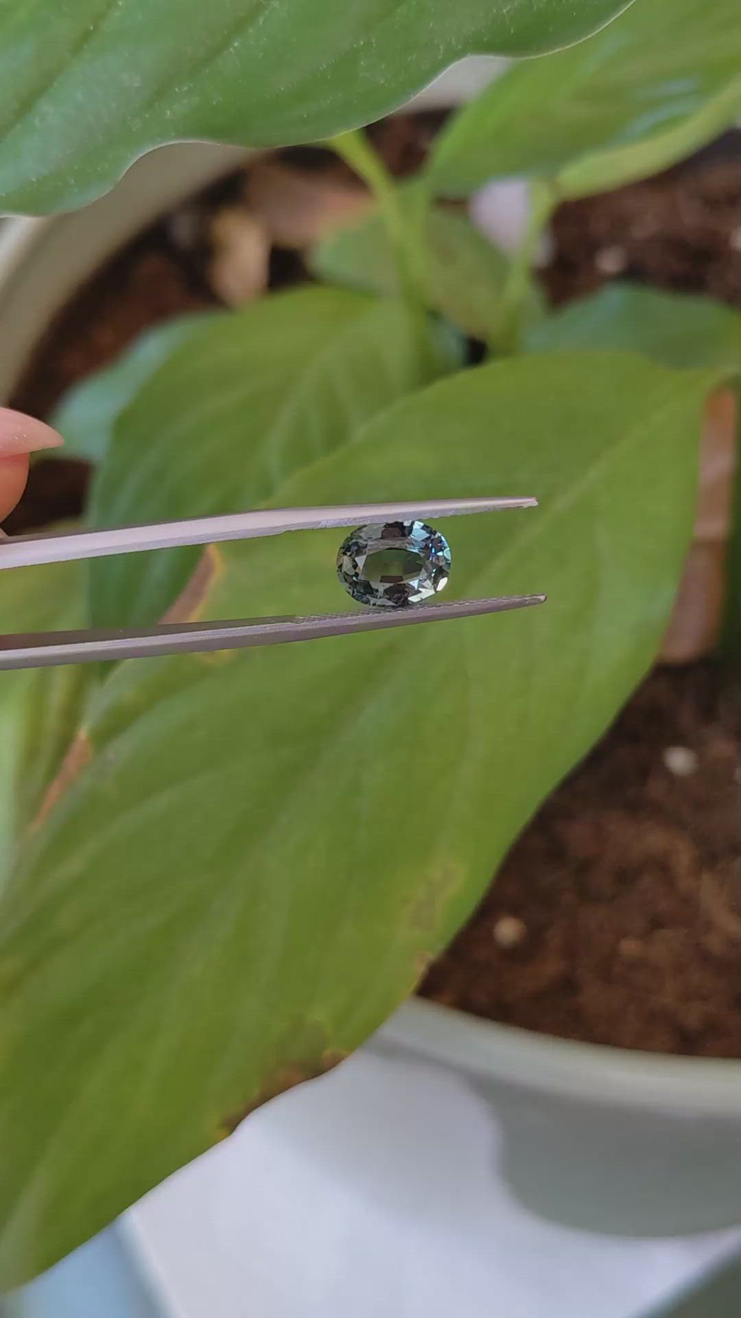 2.05 Ct. Bluish Green Sapphire from Madagascar Size Video