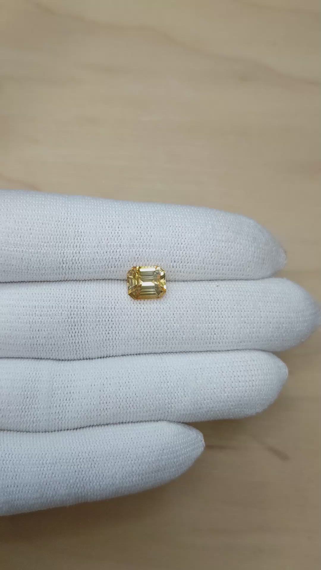 3.54 Ct. Peach Sapphire from Ceylon (Sri Lanka) Size Video