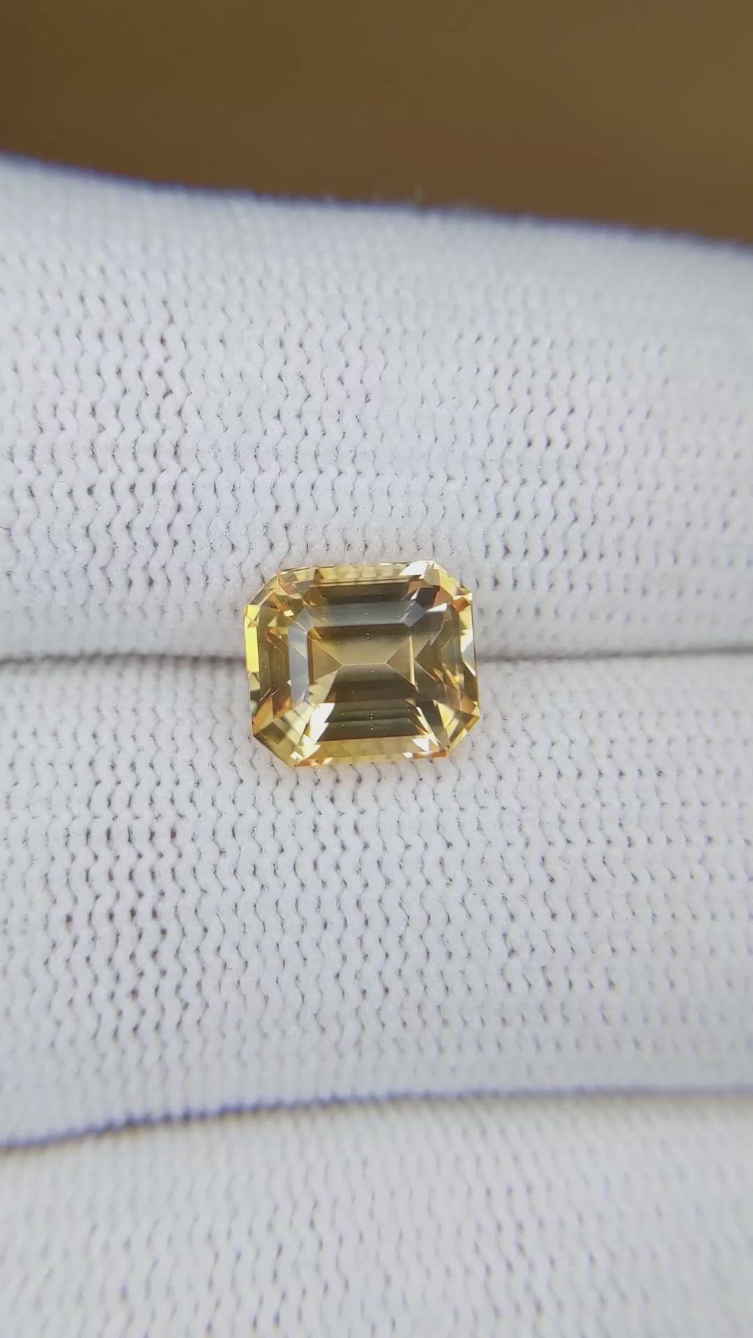 3.54 Ct. Peach Sapphire from Ceylon (Sri Lanka) Size Video