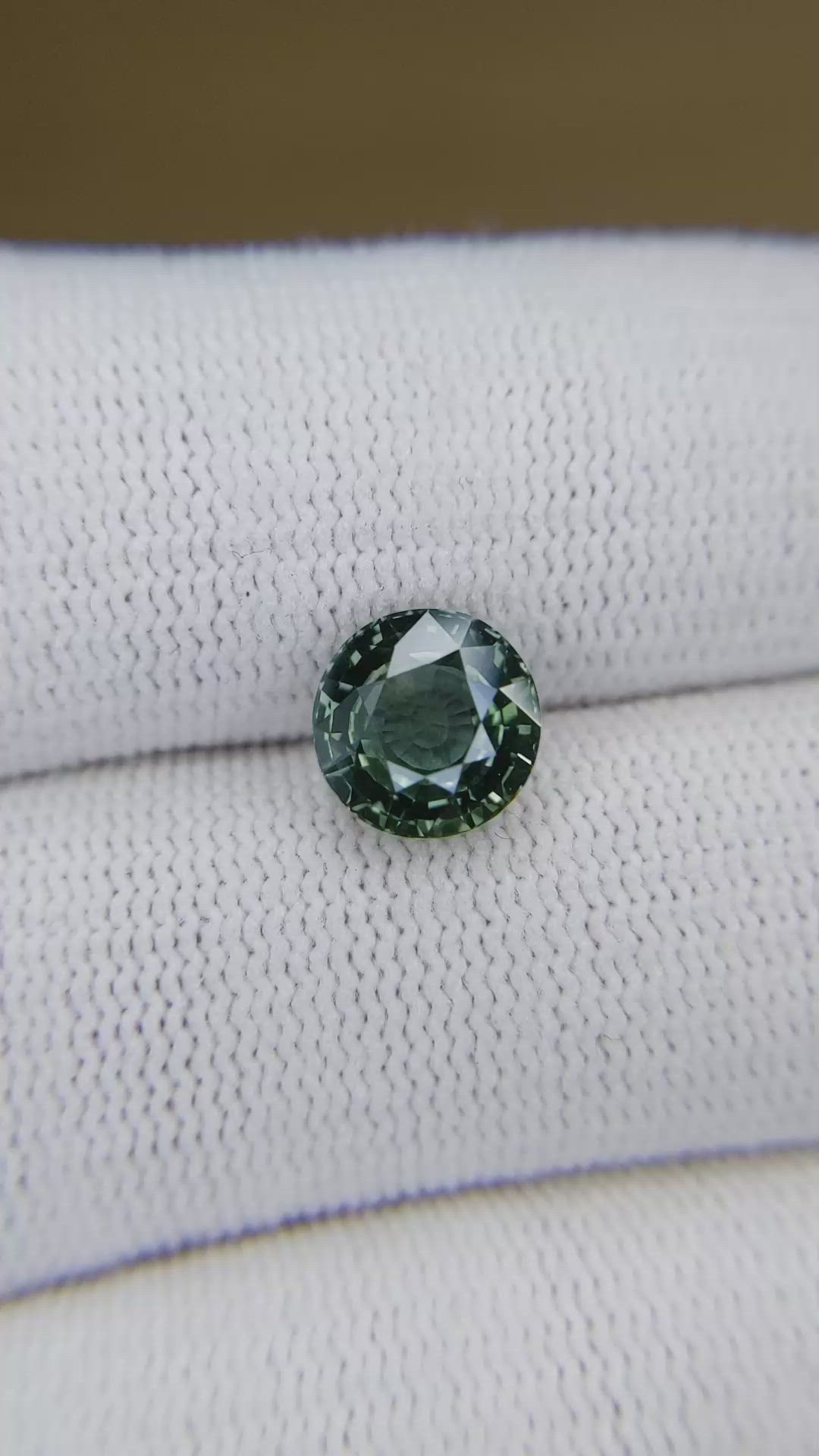 3.05 Ct. Bluish Green Sapphire from Madagascar Size Video