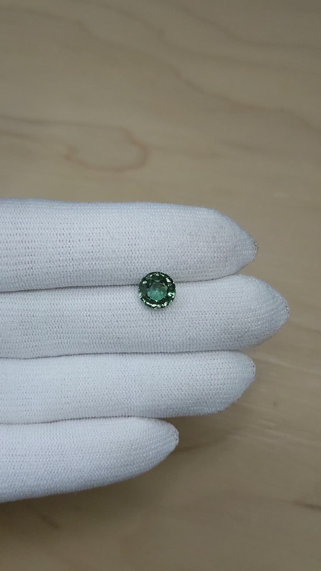 3.05 Ct. Bluish Green Sapphire from Madagascar Size Video