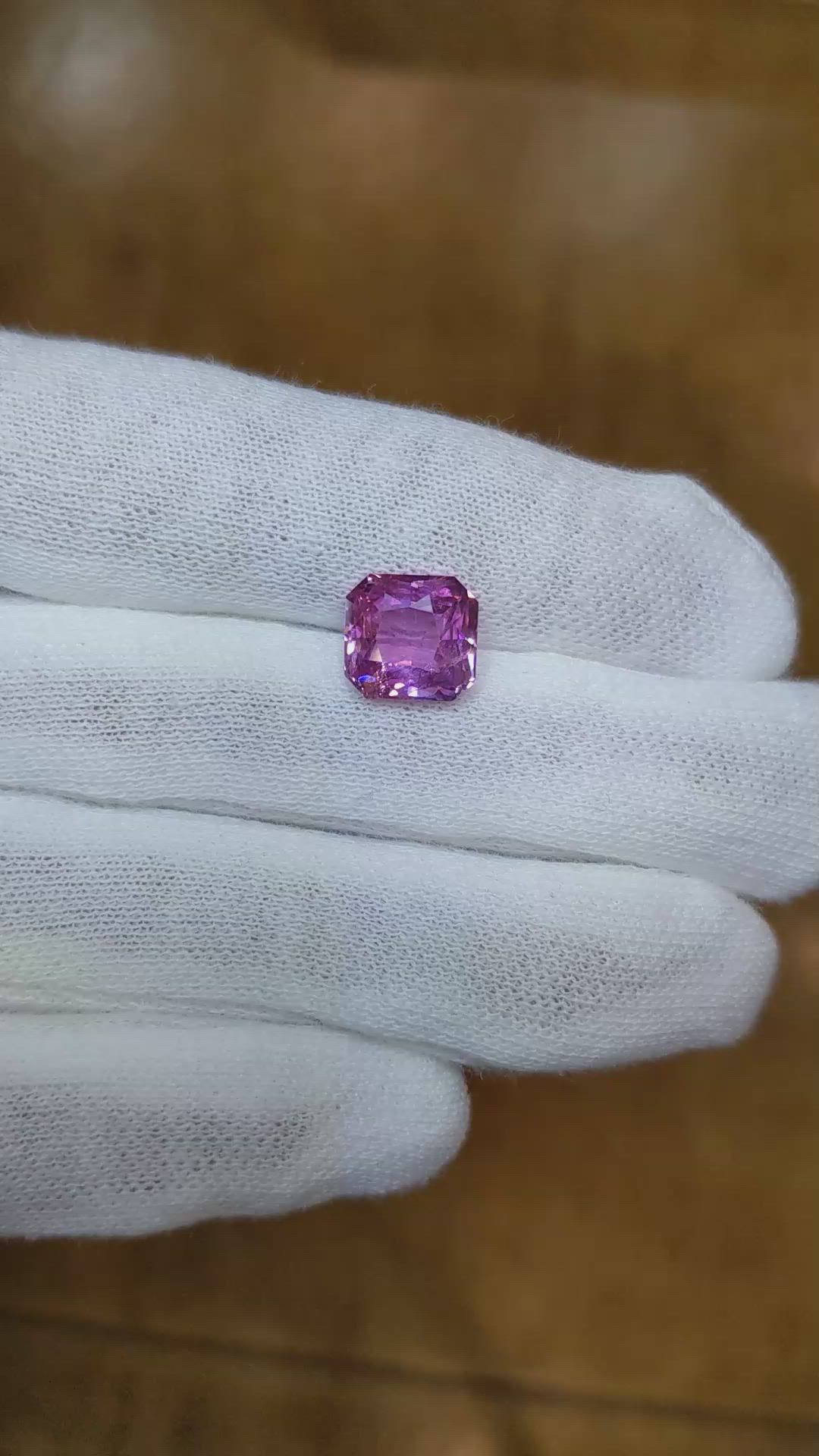 3.89 Ct. Pink Sapphire from Ceylon (Sri Lanka) Size Video