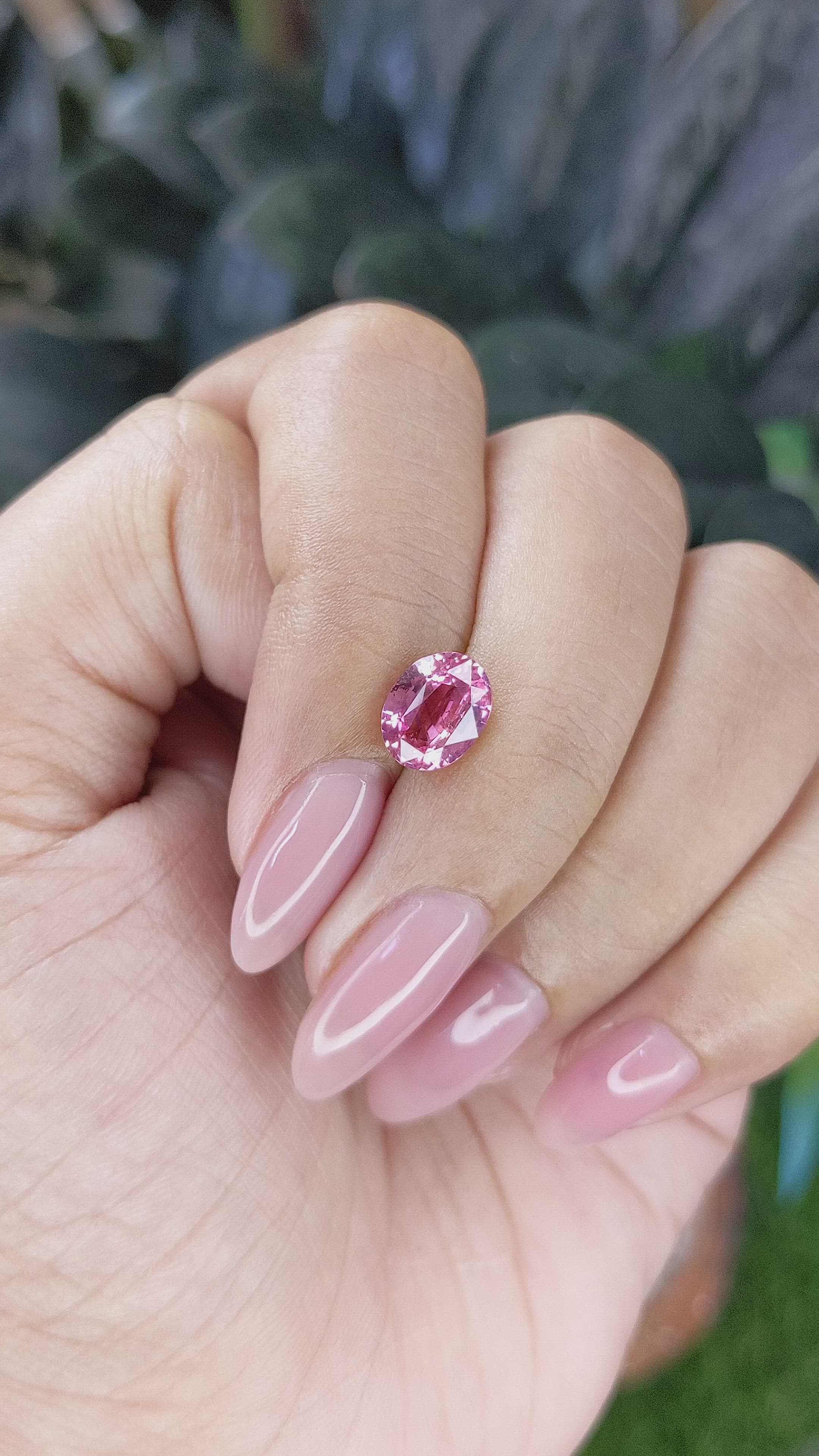 2.07 Ct. Purplish Pink Sapphire from Tanzania Size Video