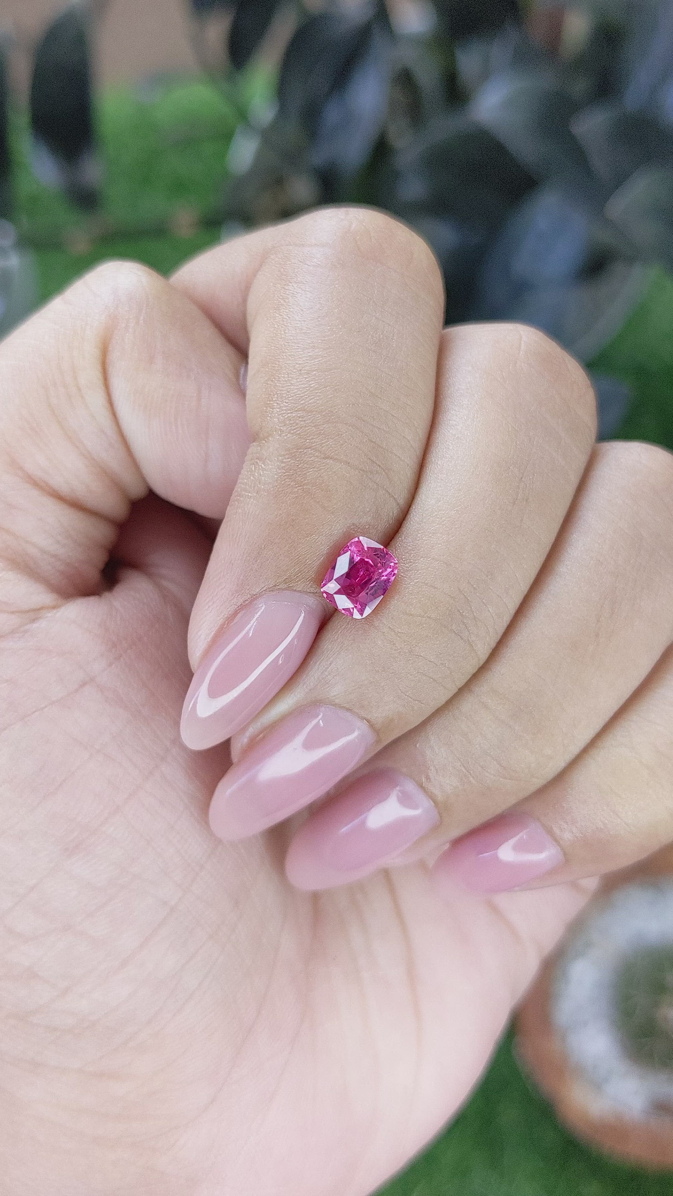 1.11 Ct. Reddish Pink Sapphire from Tanzania Size Video