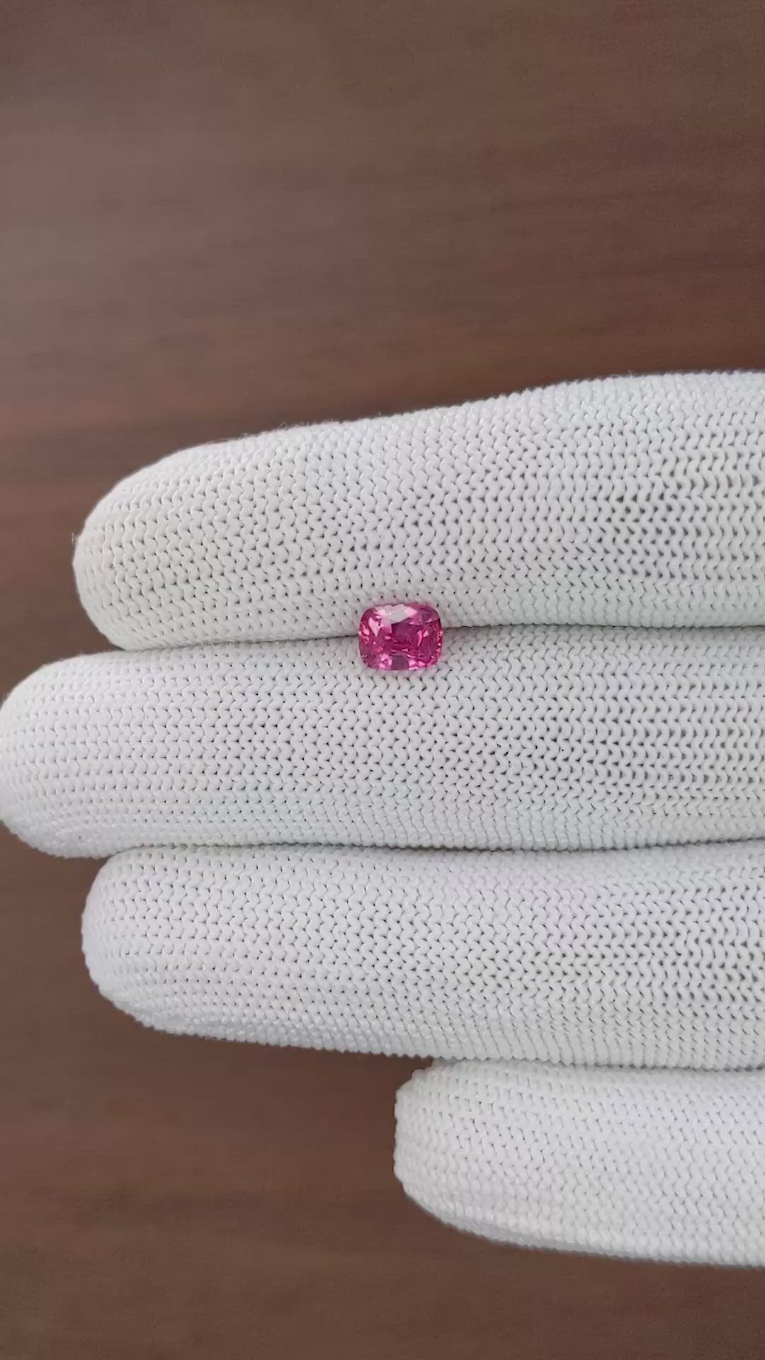 1.11 Ct. Reddish Pink Sapphire from Tanzania Size Video